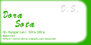 dora sota business card